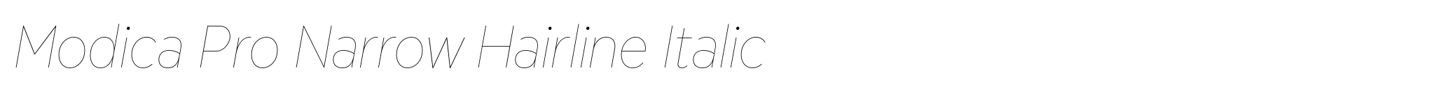 Modica Pro Narrow Hairline Italic image